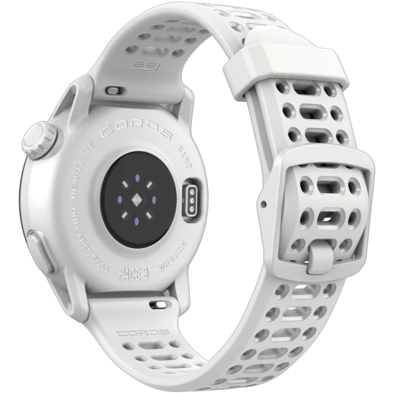 COROS PACE 3 GPS Sports Watch with Heart Rate Monitor - White Silicone Band for Running, Cycling & Fitness Tracking