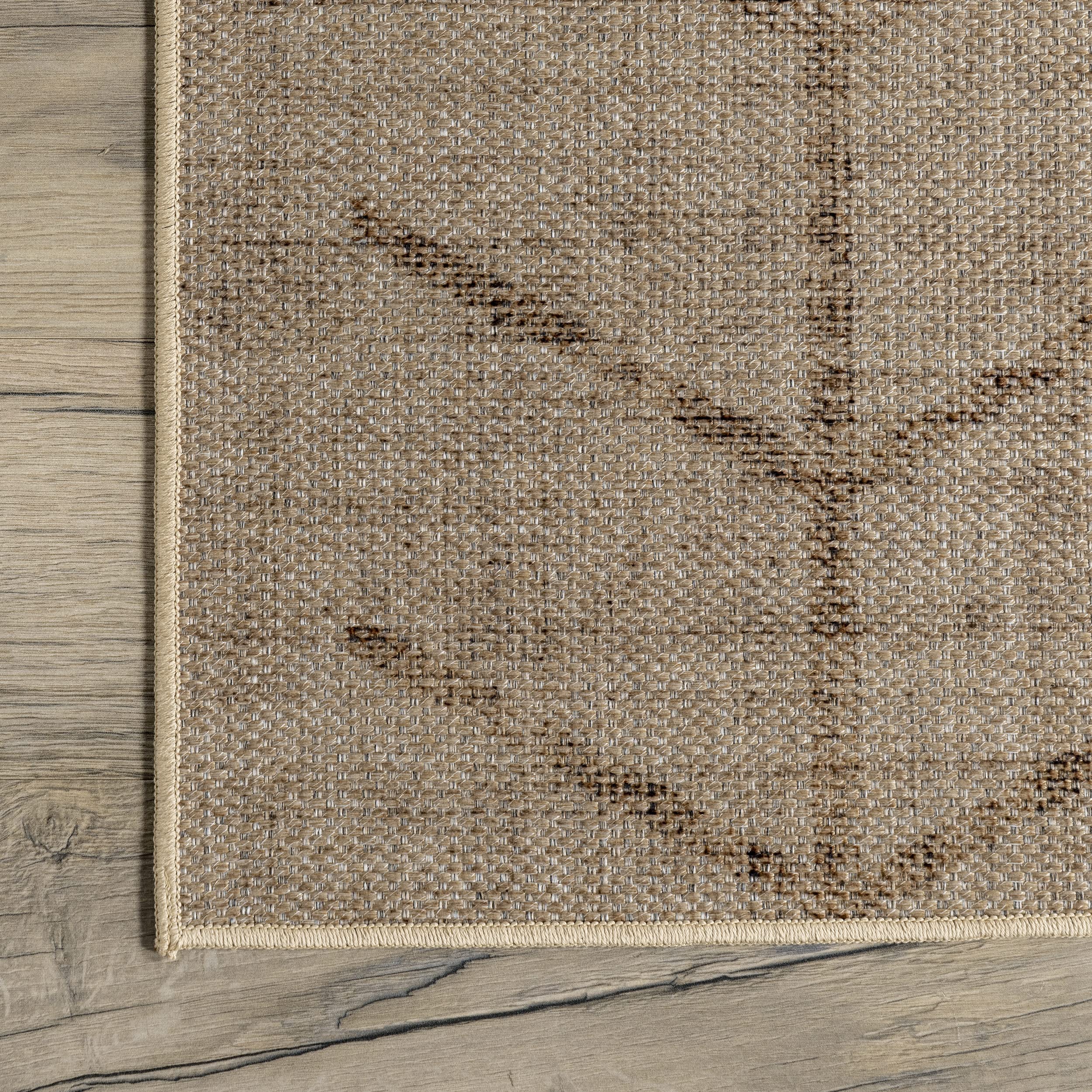 nuLOOM Lauren Liess Lori Arrow Easy Jute Machine Washable Area Rug 8x10 Natural - Perfect for Living Room, Bedroom & Home Decor