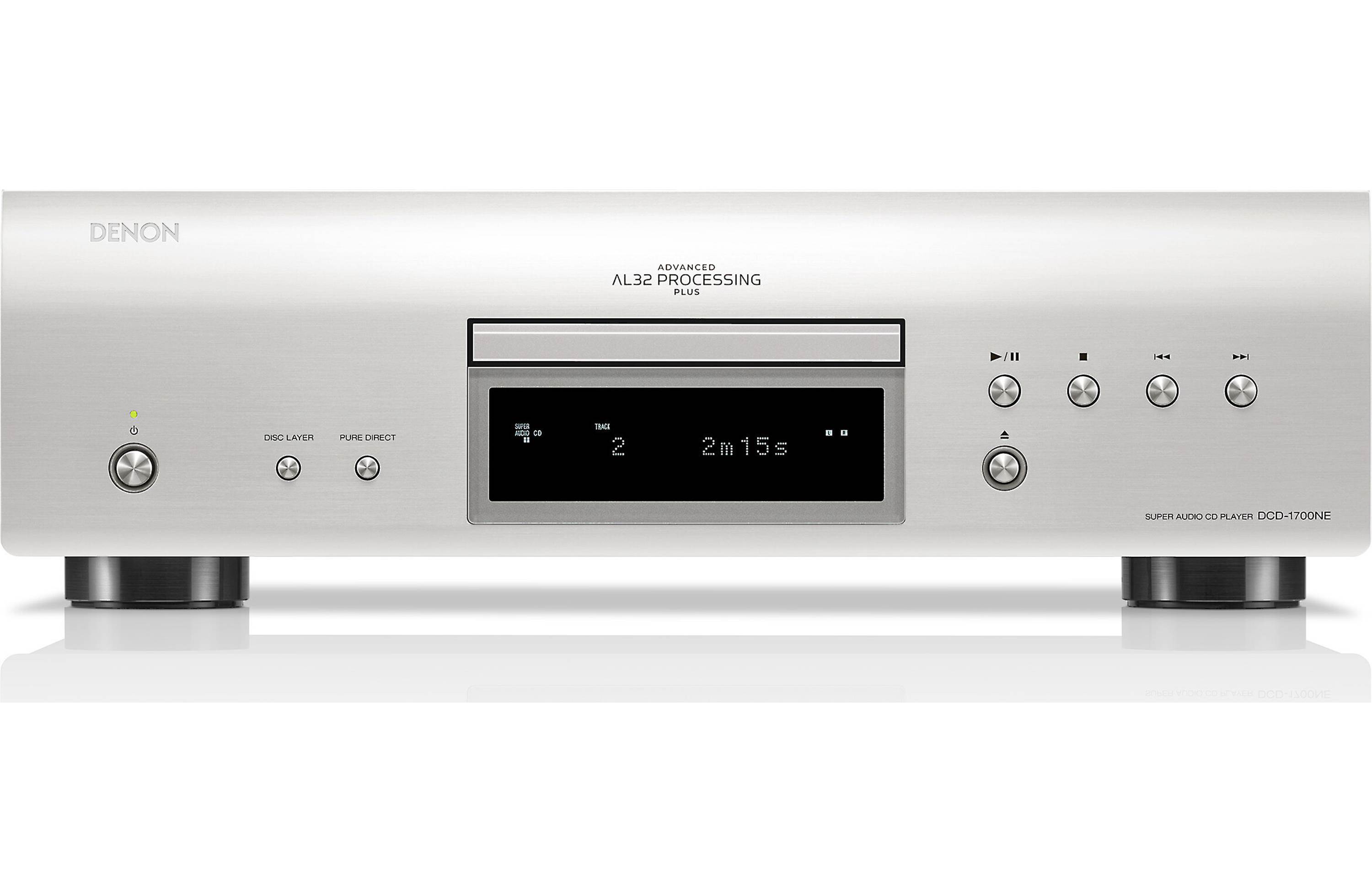 Denon DCD-1700NE Premium CD/SACD Player with AL32 Processing Plus - Hi-Fi Audio for Home Theater & Music Listening