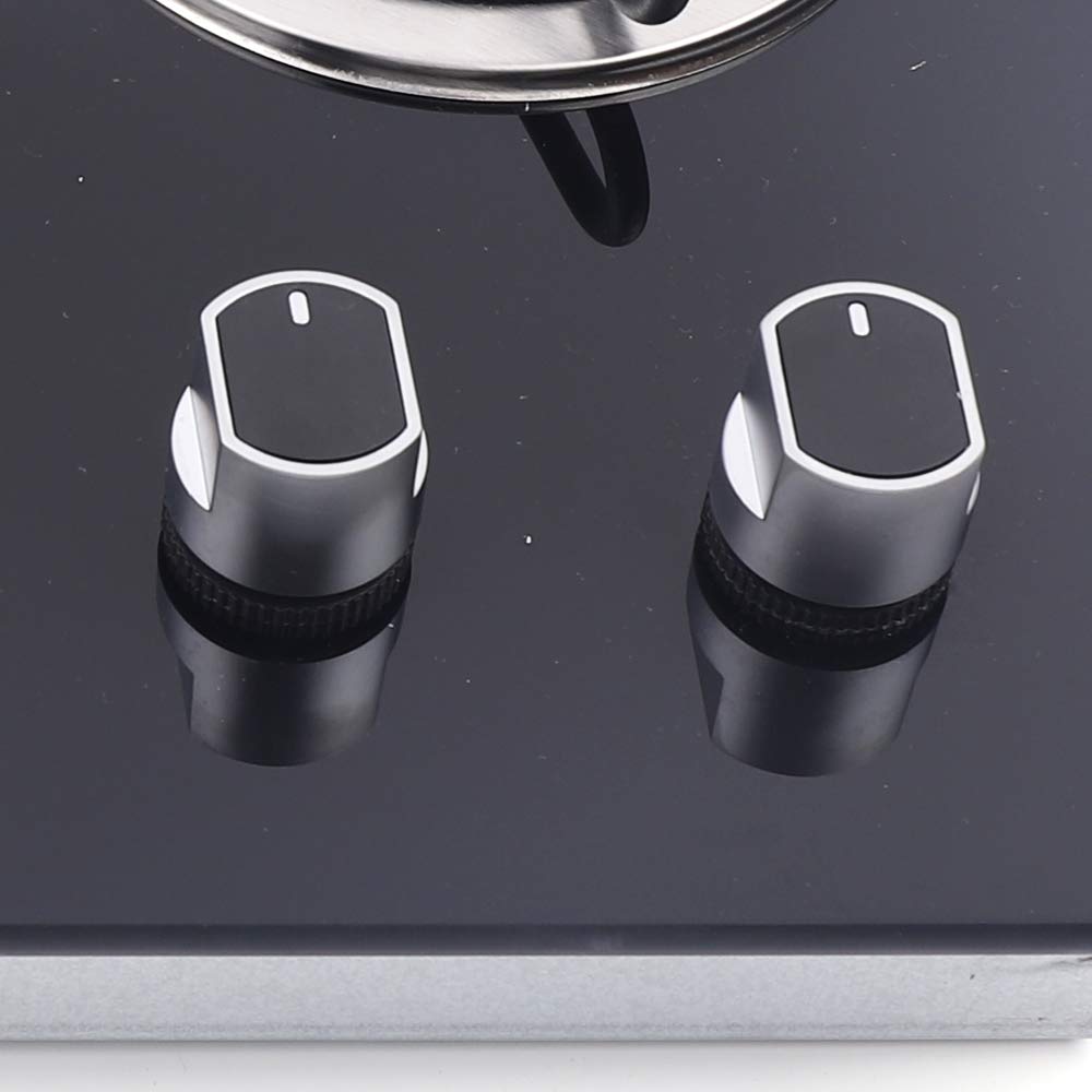 Portable 2 Burner LPG Gas Stove for RV & Camping - 380x300x70mm Compact Size with Tempered Glass Top - Perfect for Outdoor Cooking, Picnics & Road Trips