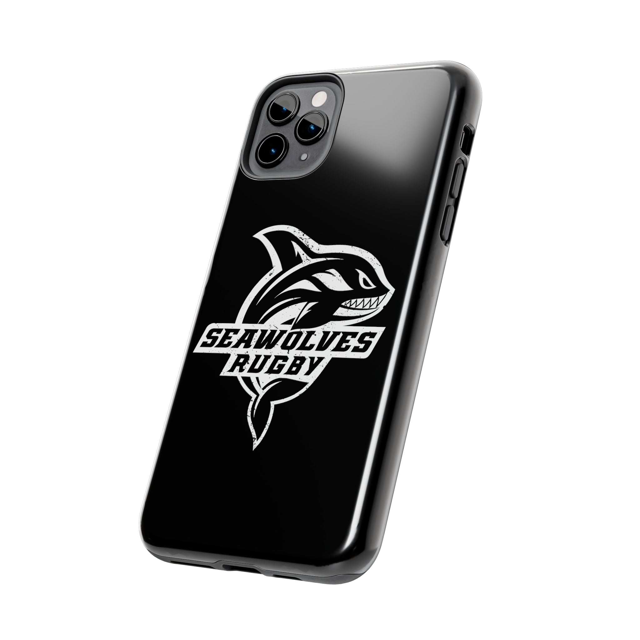 Seawolves Black Rugged Phone Case - Durable & Shockproof Protection for iPhone & Android - Perfect for Outdoor, Sports & Daily Use
