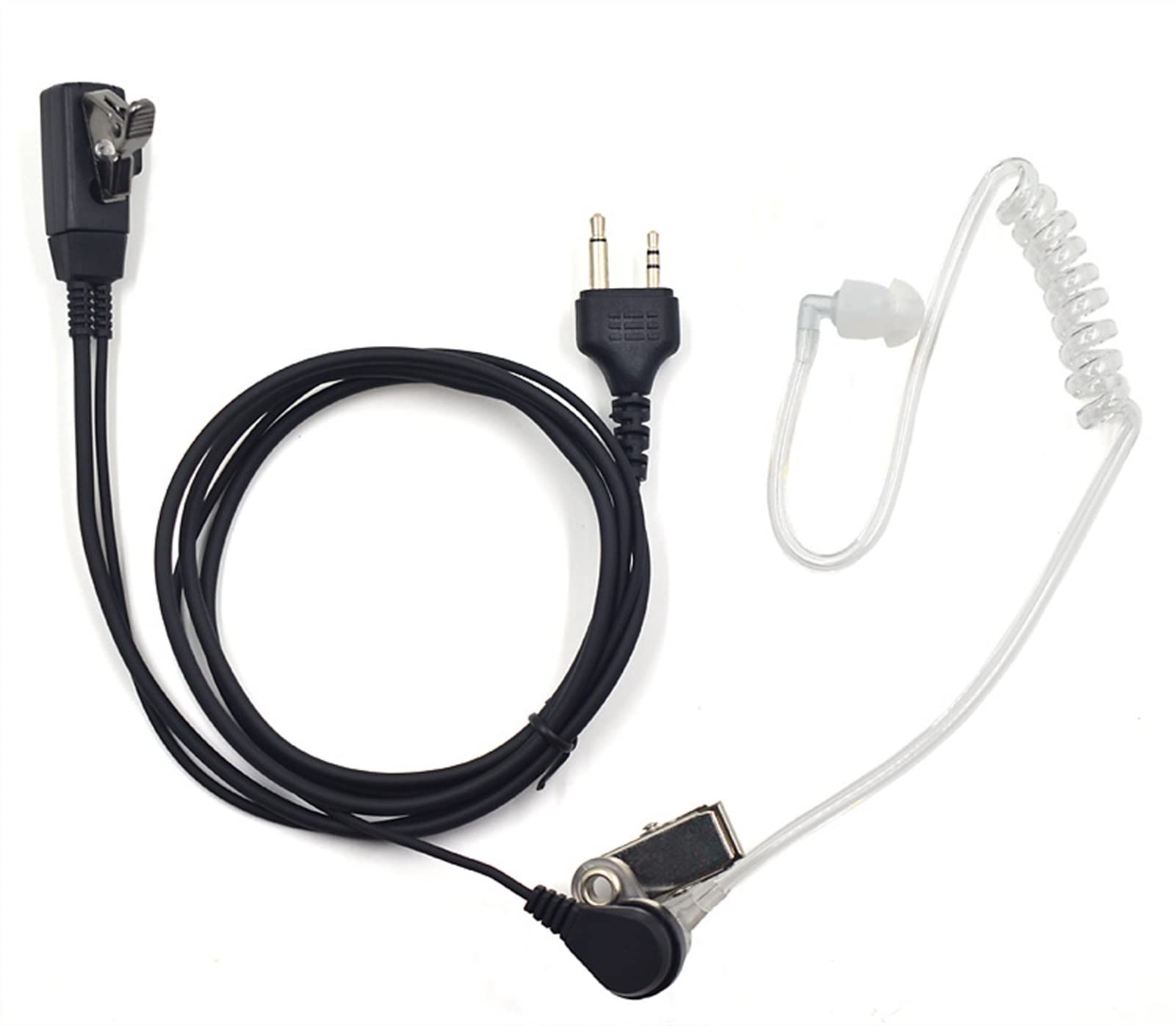 ARSMI 2-Pack Invisible Earpiece Headset with Microphone & PTT Button - Compatible with Midland Walkie Talkies & CB Radios - Perfect for Security, Events, and Outdoor Adventures