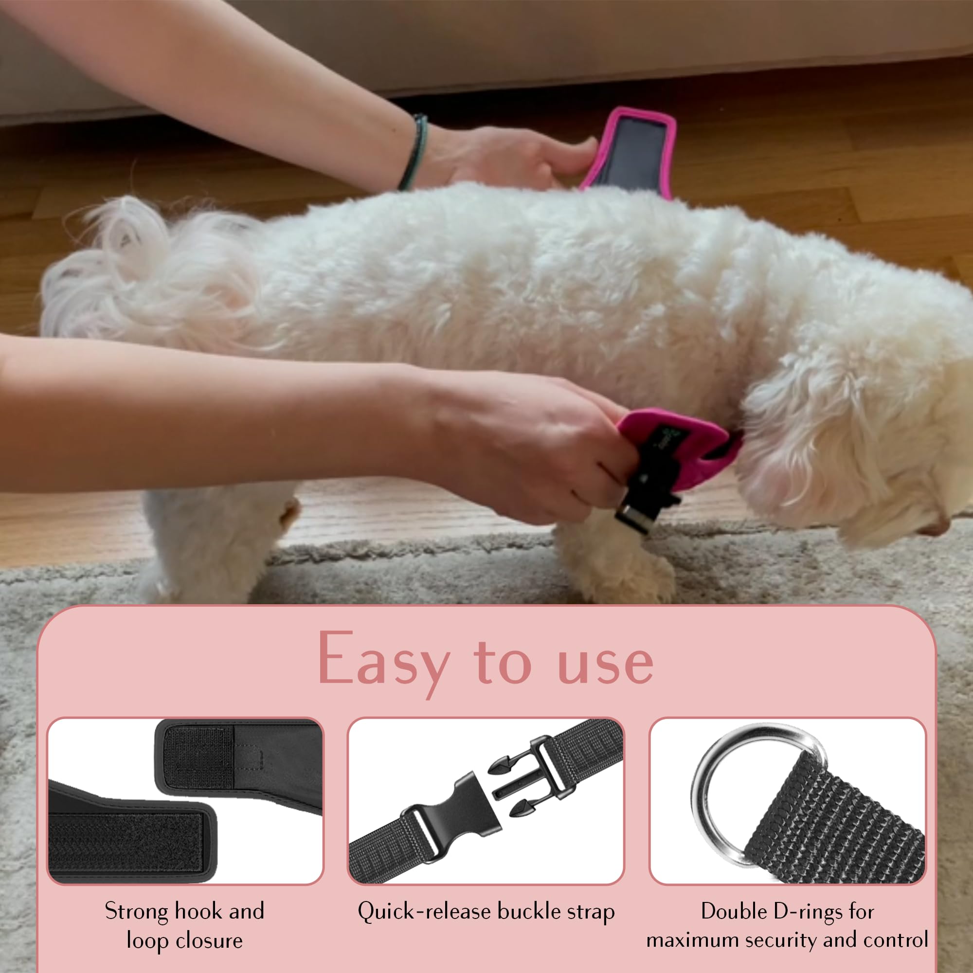 All Weather Reflective Step-in Dog Harness - Adjustable Soft Padded Vest for Small & Medium Dogs - Comfort Fit Easy Walk Harness for Daily Walks, Jogging & Outdoor Adventures