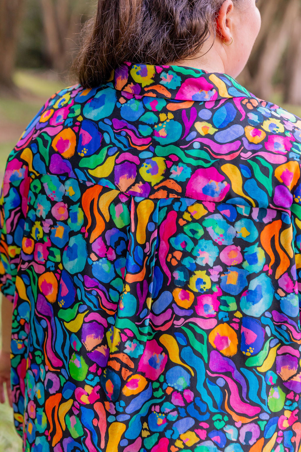 Kasey Rainbow Tammin Shirt - Stylish African Print Women's Top for Casual Wear & Summer Outfits
