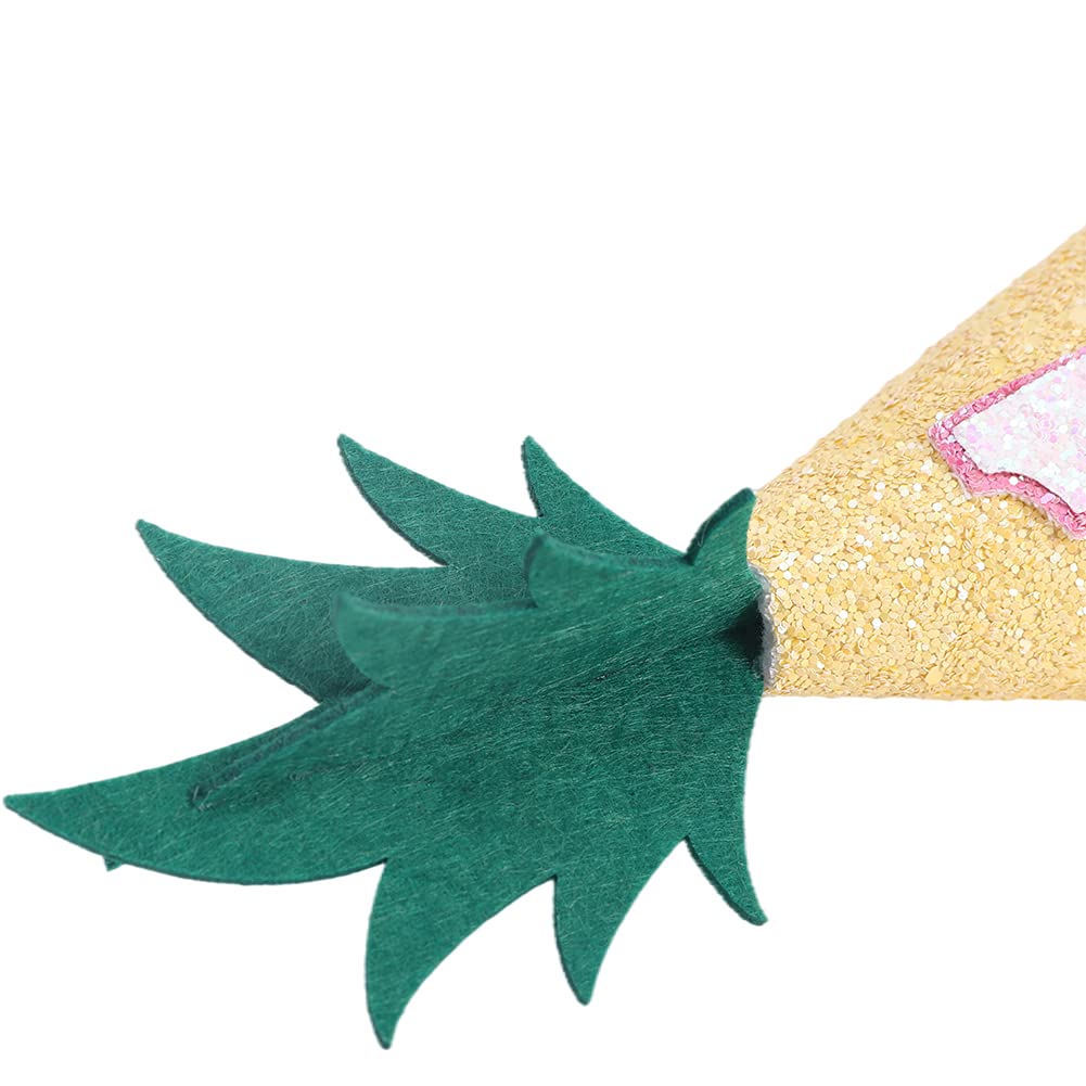 Pineapple 1st Birthday Hat for Girls - Tropical Fruit Themed Party Decorations, Baby Cake Smash Photo Props in Yellow | Perfect for First Birthday Parties, Hawaiian Luau Themes & Summer Celebrations