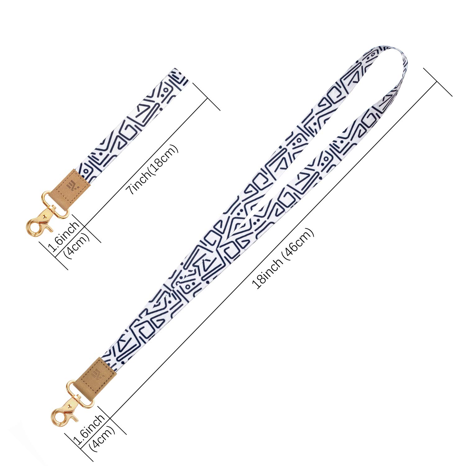 EcoVision Pack of 2 Adjustable Wrist & Neck Lanyards for ID Badges, Keychains & Keys - Durable Key Holder for Men & Women - Perfect for Office, School, Events & Travel Accessories