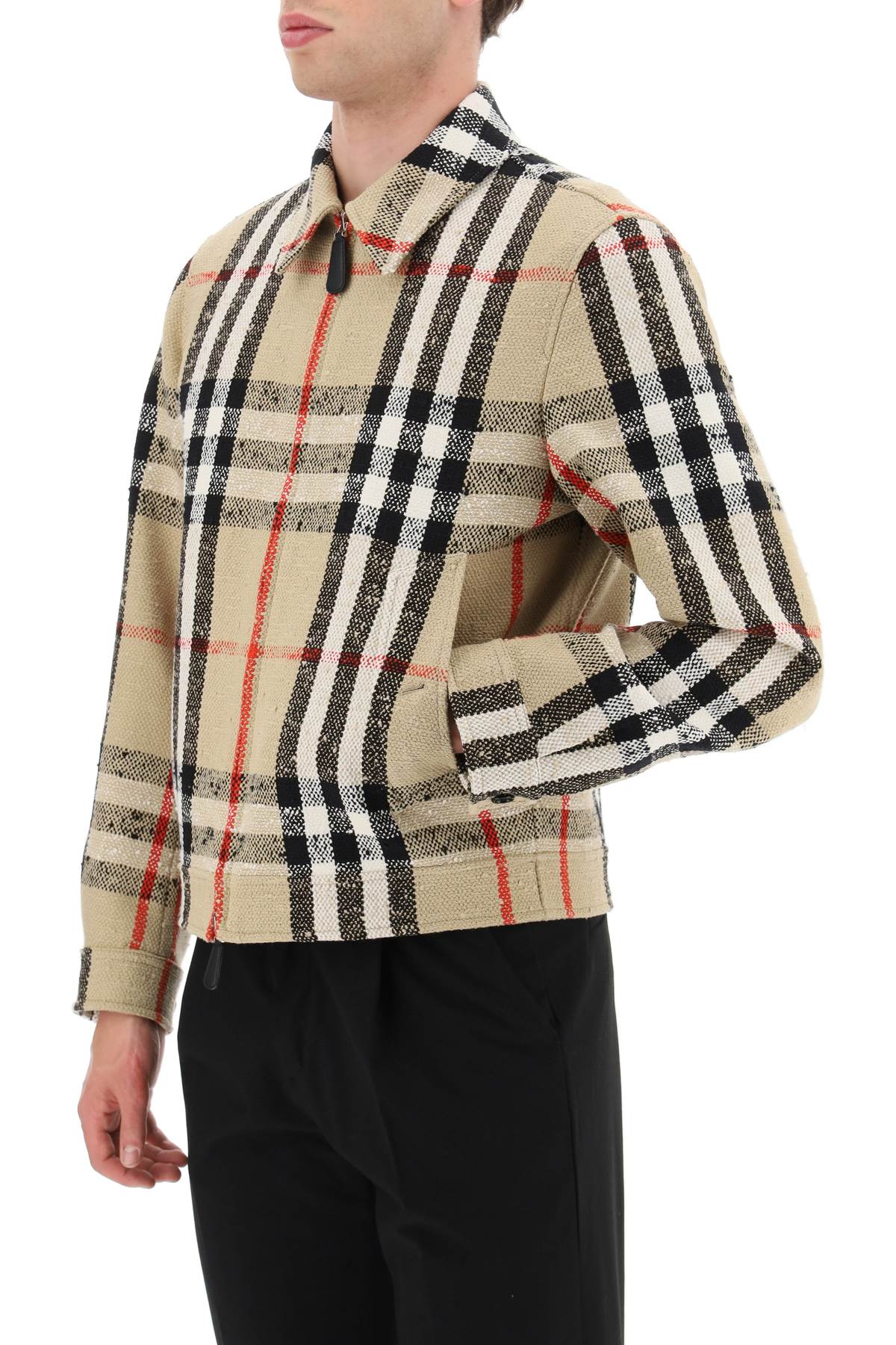 Burberry Check Bouclé Harrington Jacket - Classic British Style for Men & Women | Perfect for Casual Outings & Fall Layering