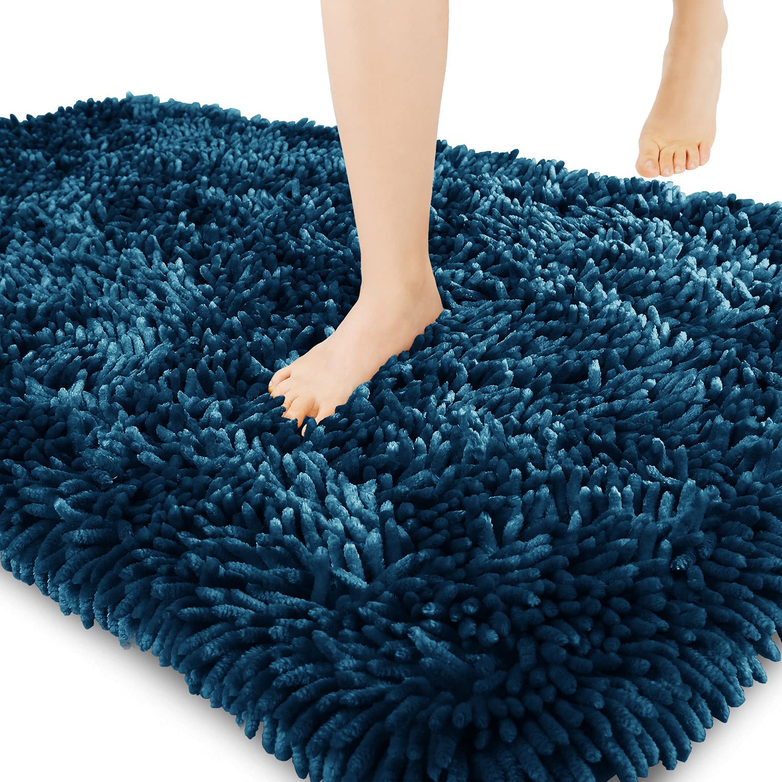 Premium Non-Slip Bath Rug - Super Soft Absorbent Chenille Microfiber Bath Mat 55