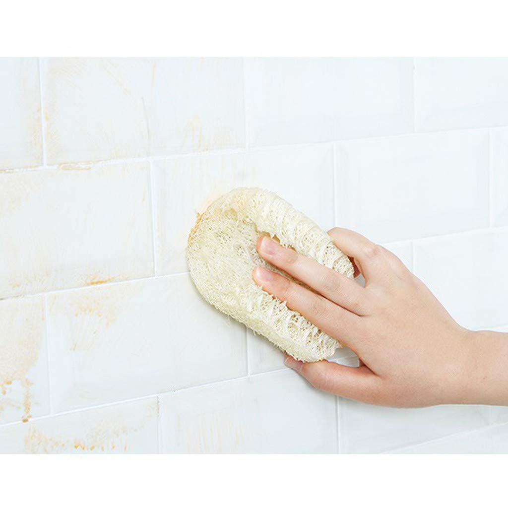Natural Loofah Sponge for Kitchen - 100% Eco-Friendly Exfoliating Scrubber for Pots, Pans & Bowls | Durable Multi-Use Luffa Brush for Dishwashing & Cleaning | Perfect for Non-Stick Cookware & Delicate Dishes