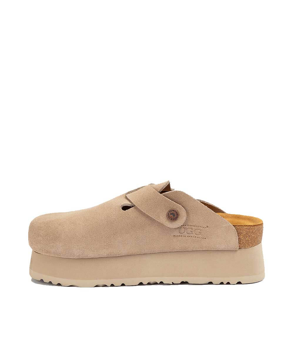 Women's UGG Platform Marly Slippers - Cozy Indoor/Outdoor House Shoes with Thick Sole for Winter Comfort - Perfect for Home, Lounge & Casual Wear