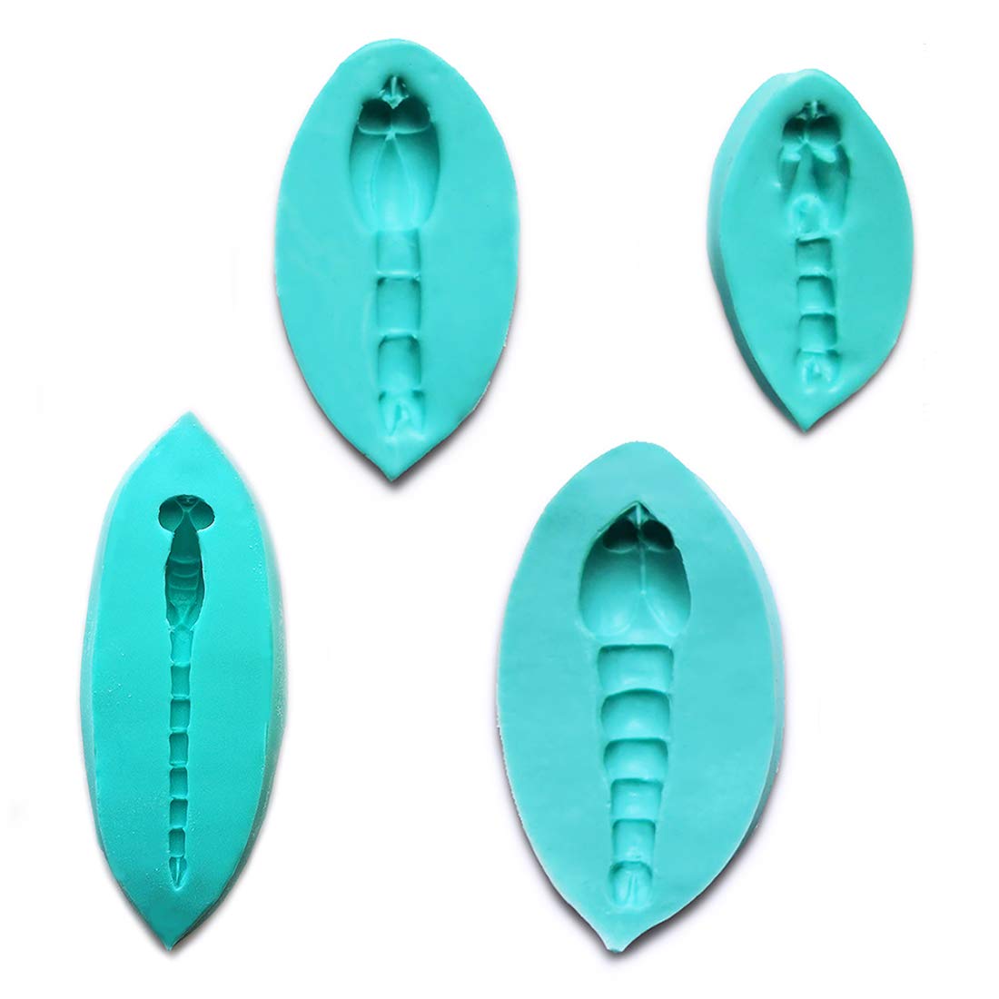 Premium Dragonfly Body Silicone Molds Set - 4 Unique Designs for Resin Art, DIY Crafts & Soap Making - Ideal for Jewelry, Home Decor & Gift Making by WSA