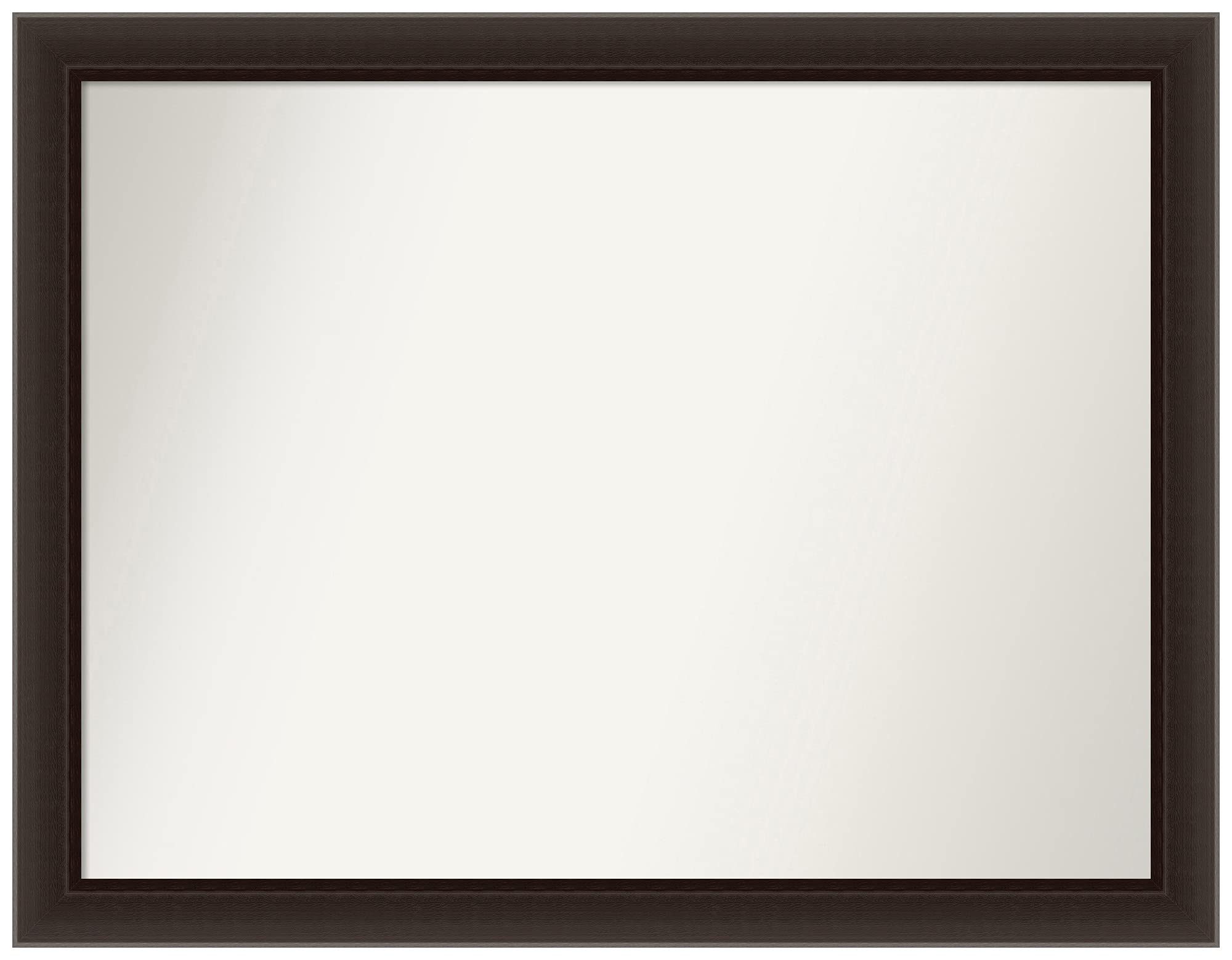 Amanti Art Custom Wall Mirror - 27.5 x 35.5 Inches, Non-Beveled, Romano Espresso Narrow Frame - Bathroom, Living Room, Bedroom Decor - Available in Various Sizes