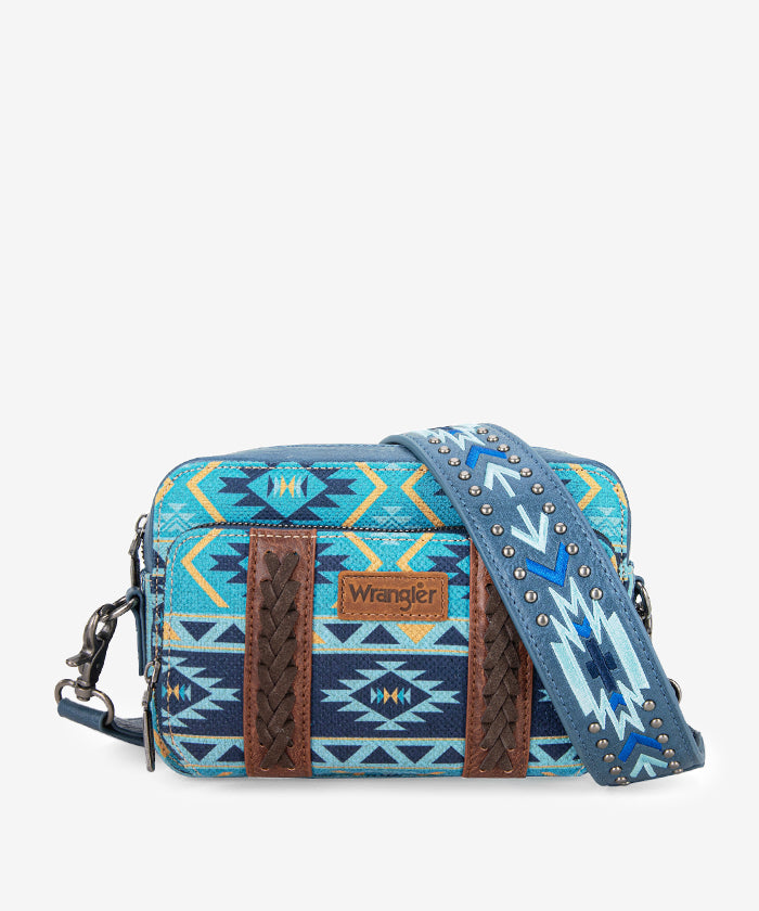Wrangler Aztec Printed Crossbody Purse - Stylish Boho Shoulder Bag for Women | Perfect for Travel, Shopping & Everyday Use