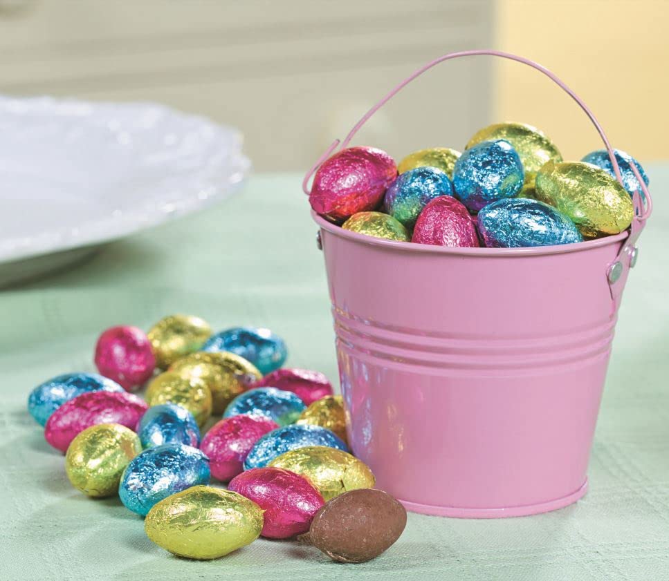 Fun Express Individually Wrapped Chocolate Candy Eggs - 90 Count Foil-Wrapped Easter Treats for Party Favors, Gift Baskets & Holiday Celebrations