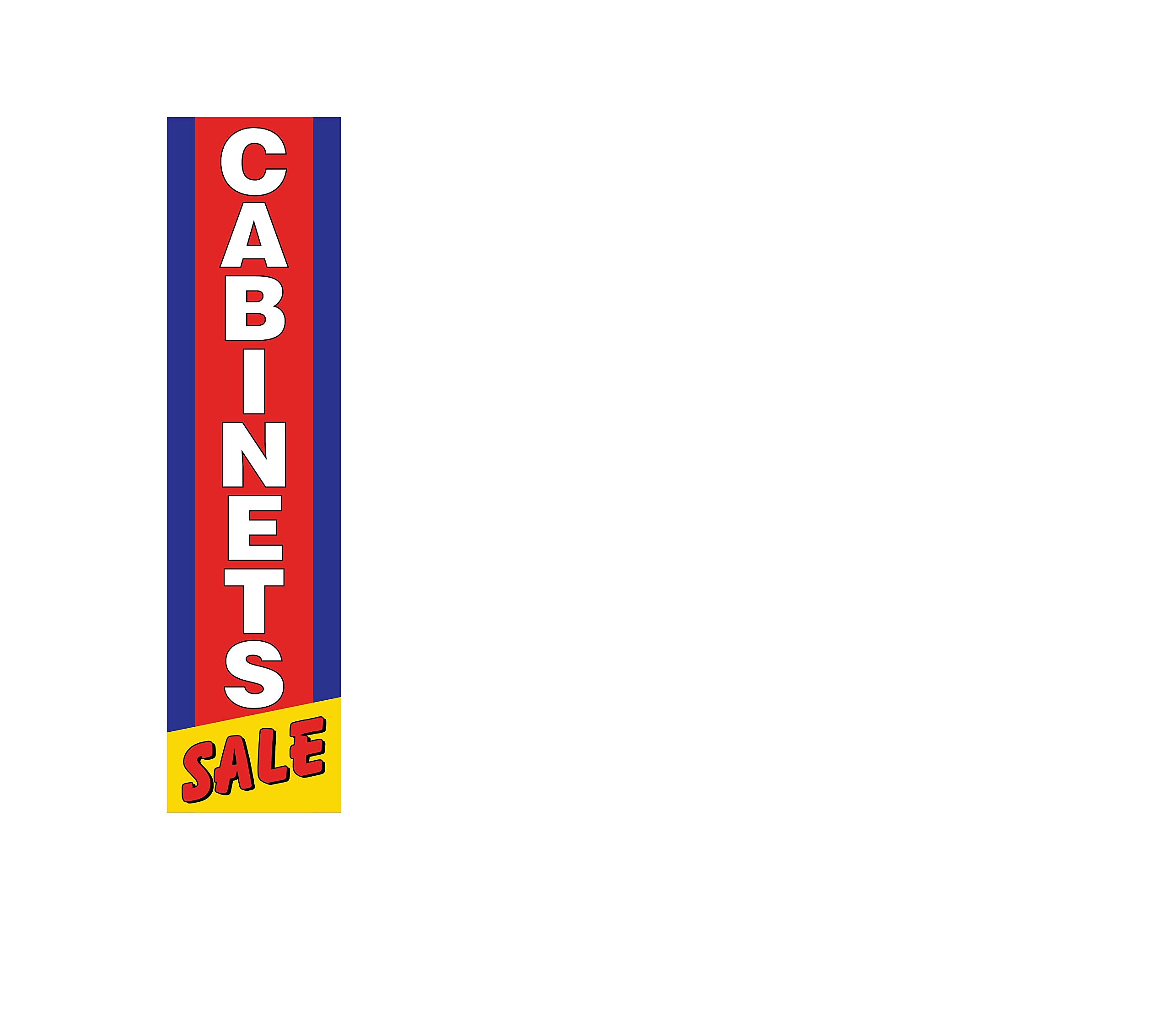3-Piece Rectangle Boomer Feather Flags Kit with Poles & Ground Spikes - Outdoor Advertising, Car Dealership Sales, Grand Openings & Events