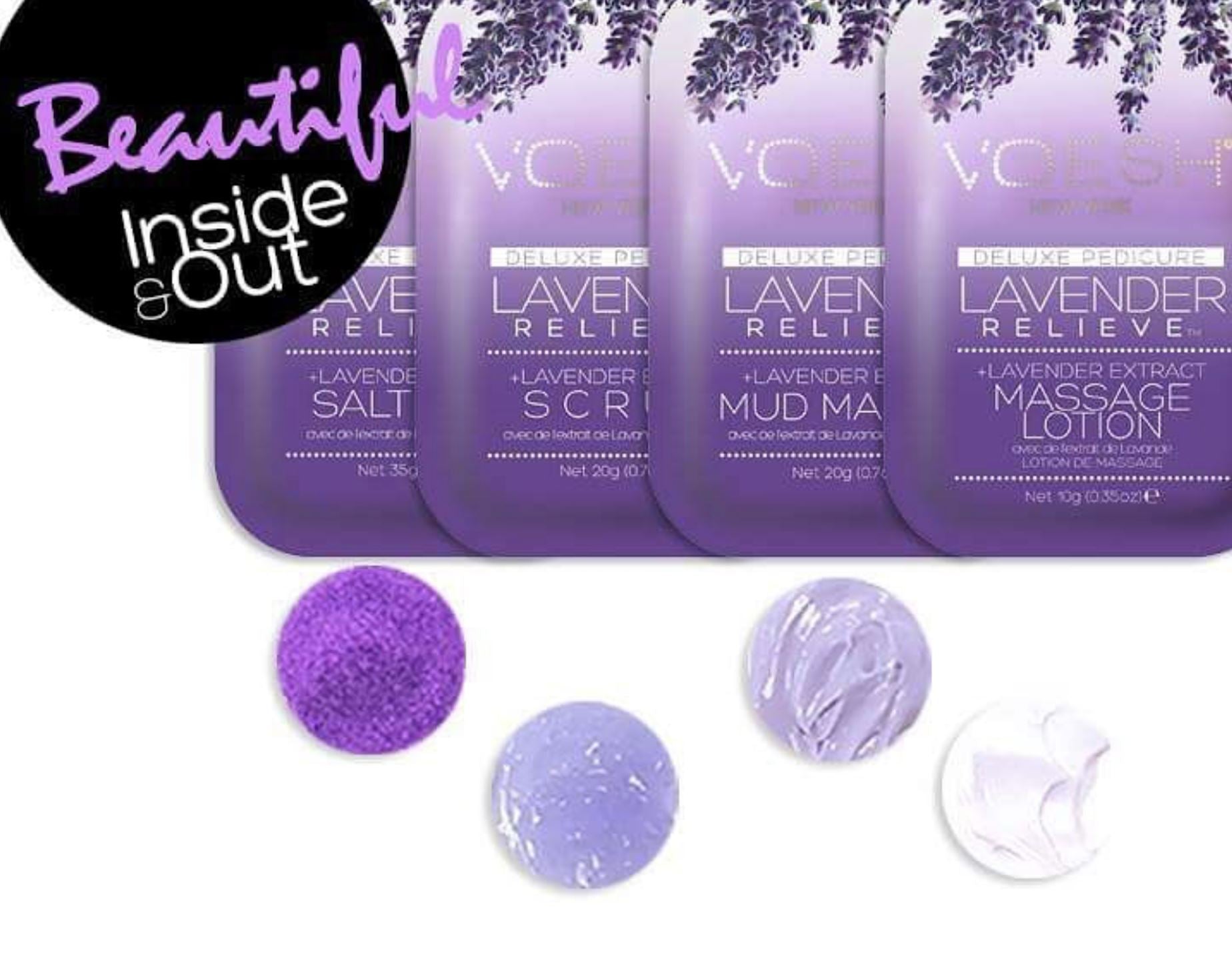 Voesh Pedi in a Box - Lavender Scented Foot Care Kit for Soft & Smooth Feet | At-Home Pedicure, Spa Treatment & Relaxation Gift Set