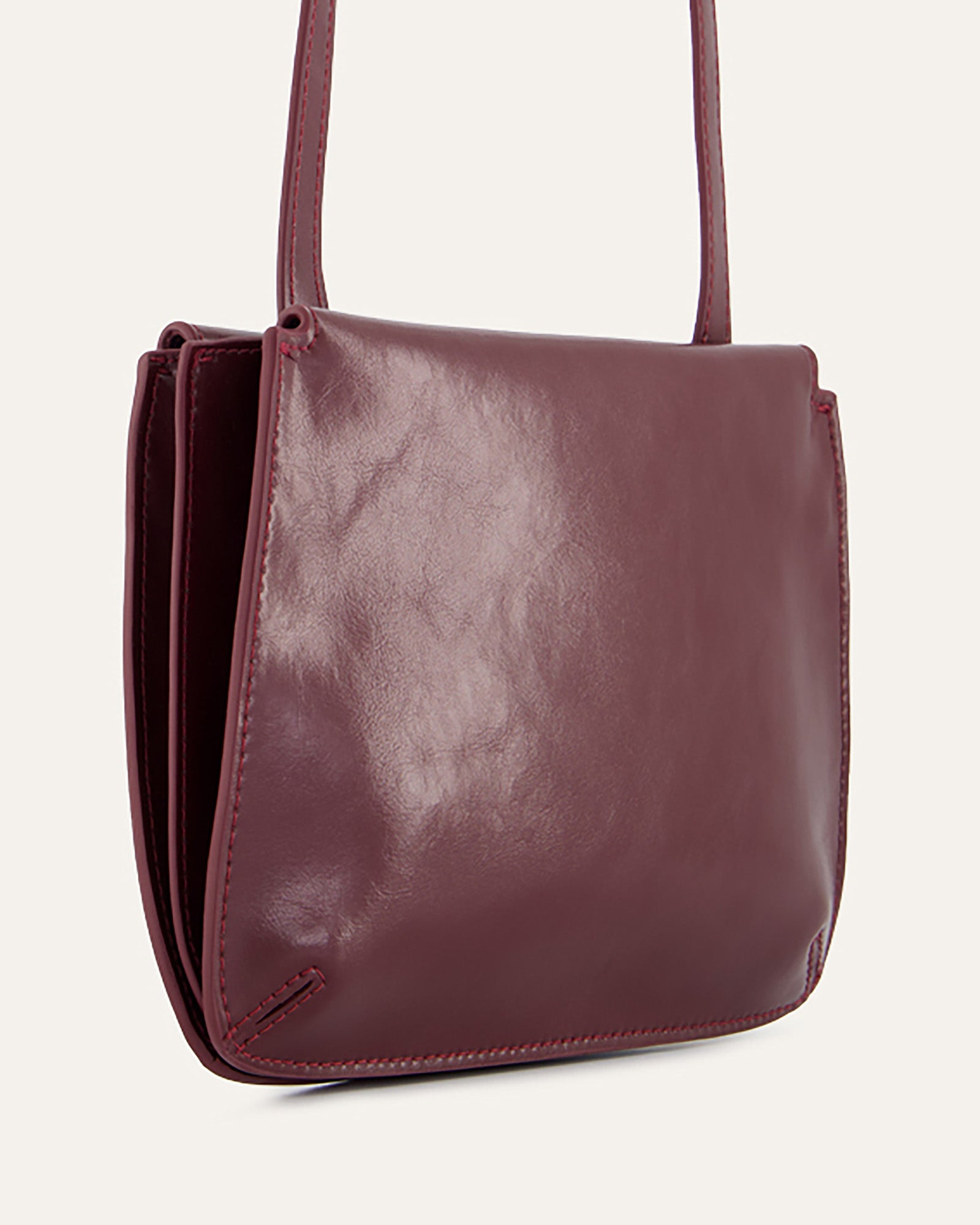 Stylish Amber Crossbody Bag in Merlot Leather - Perfect for Everyday Use, Travel & Shopping