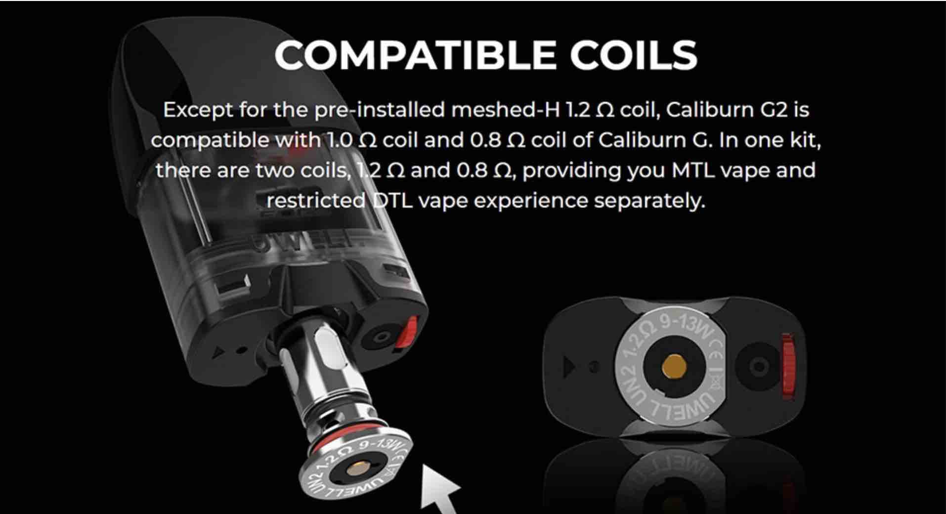 Uwell Caliburn G2 Empty Pod Cartridge 2ml - Refillable Vape Pods for Caliburn G2 Kit (Pack of 2, No Coil Included) - Perfect for DIY E-Liquid Mixing & On-The-Go Vaping