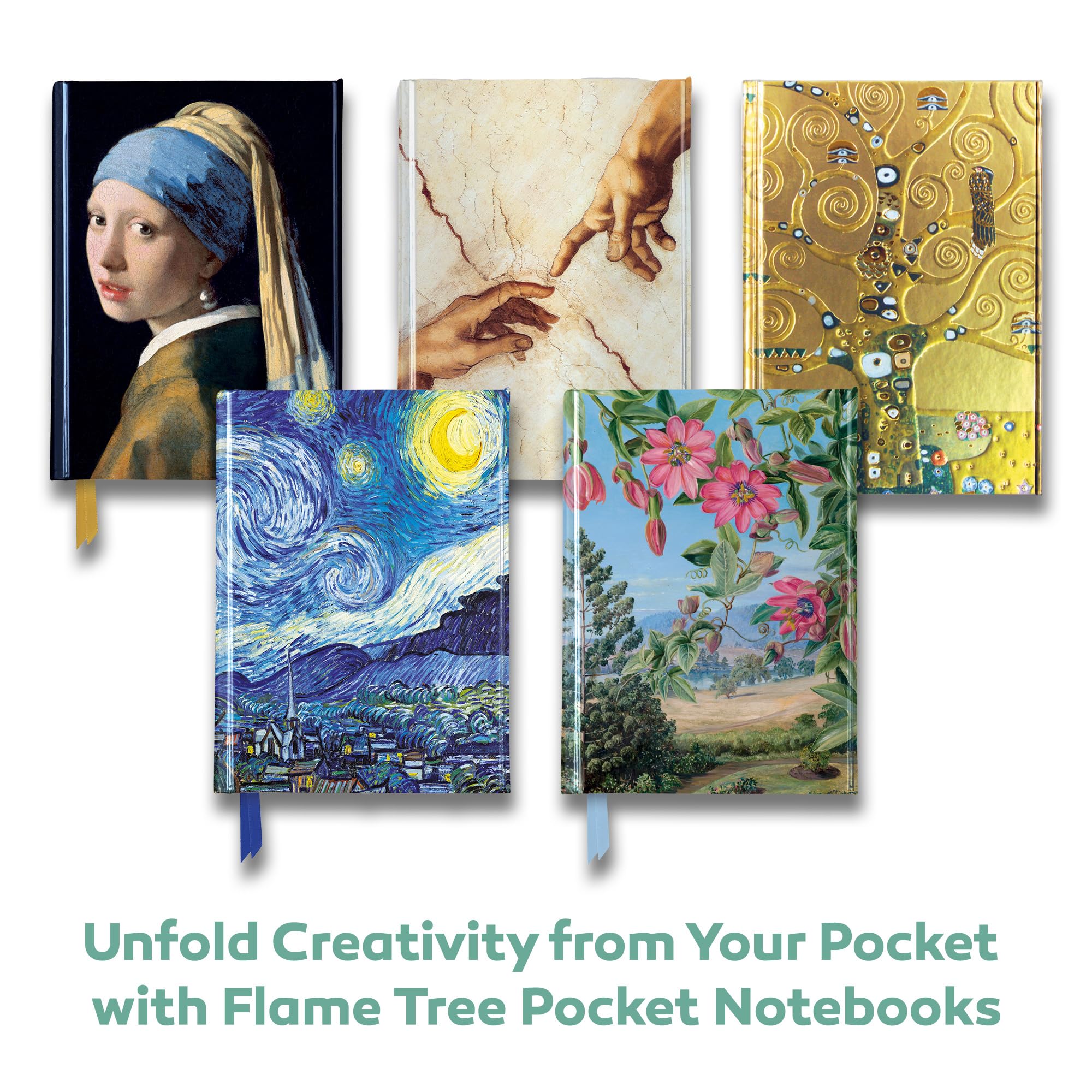 Tiffany & Co. Inspired Parrots Foiled Pocket Journal - Flame Tree Notebook for Writing, Sketching & Travel - Perfect Gift for Writers & Artists