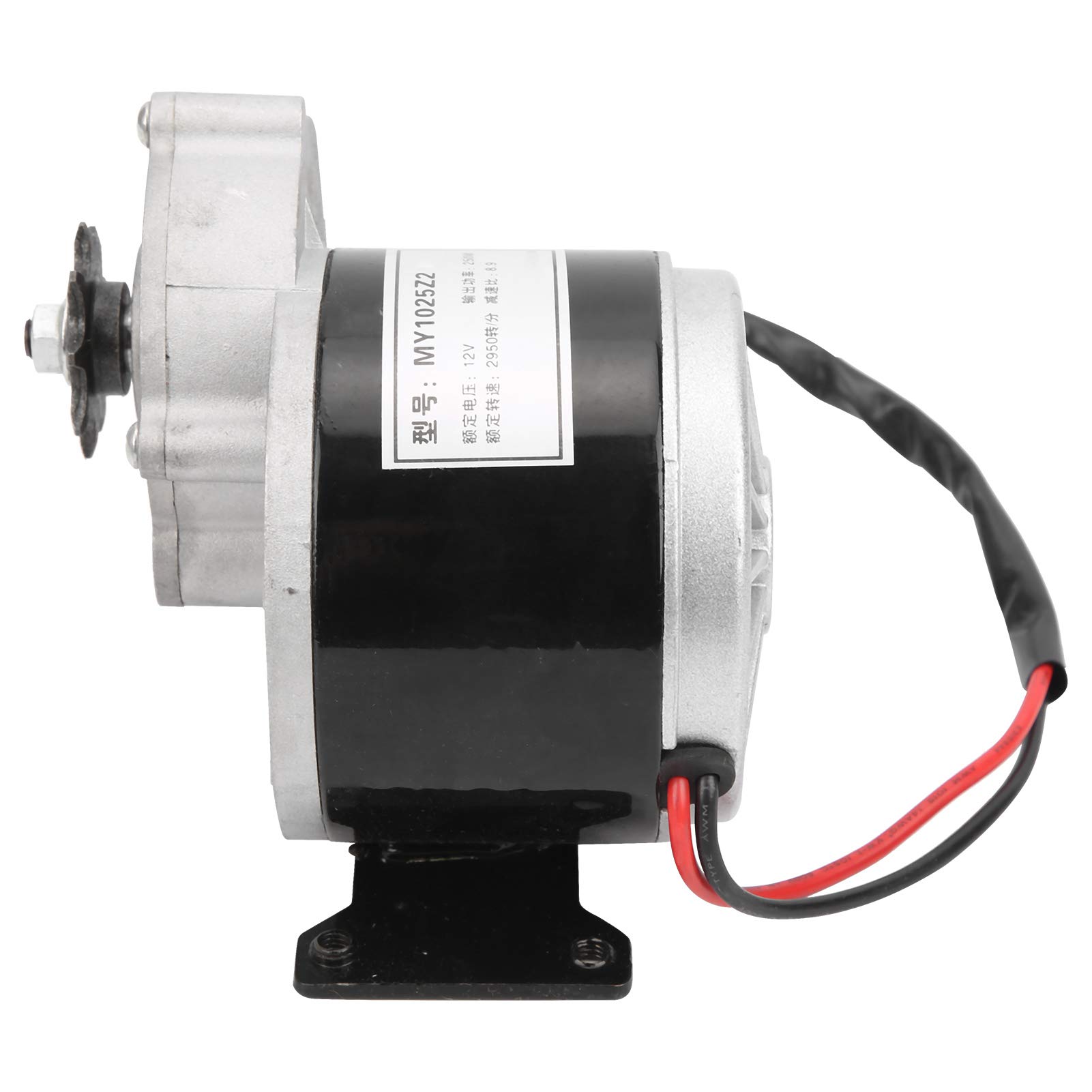 12V 250W DC Electric Gear Motor - High Power Brushed Geared Motor for Bicycle, E-Bike & Scooter Conversion Kit - Perfect for DIY Electric Vehicle Upgrades and Power Transmission Projects