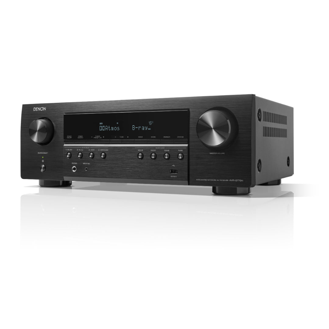 Denon AVR S770H 7.2 Channel 8K AV Receiver with Dolby Atmos - Premium Home Theater Audio System for Movies, Music & Gaming