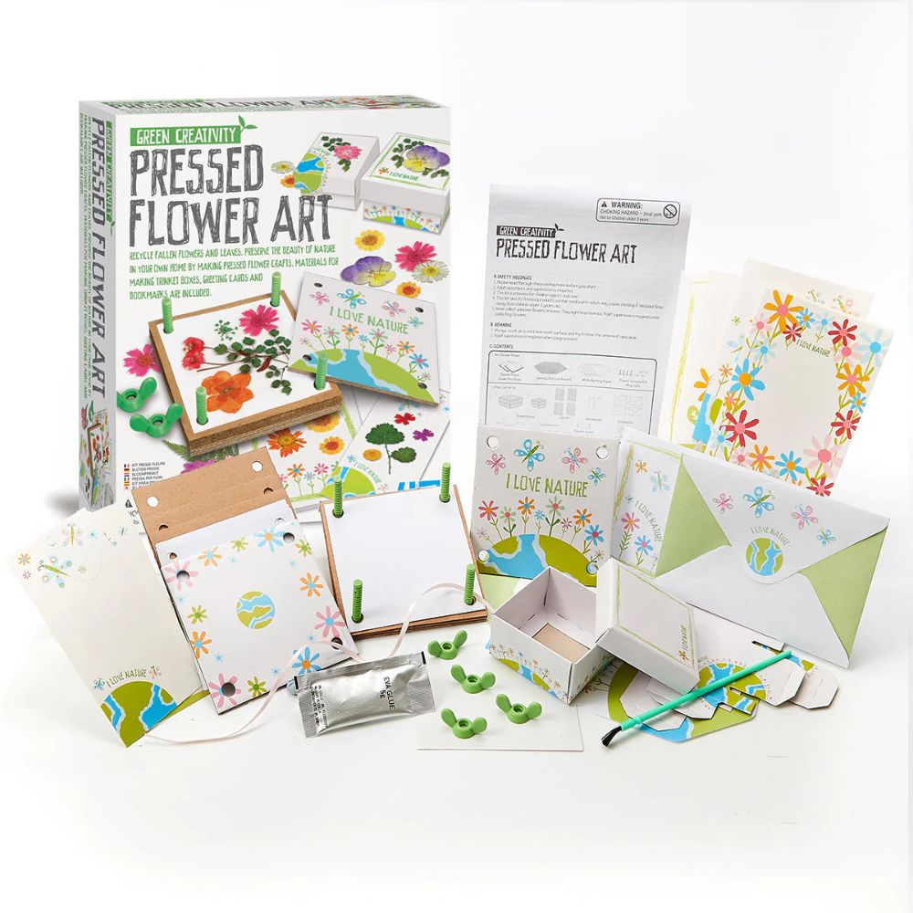 4M Pressed Flower Kit - DIY Flower Pressing Craft Kit for Kids & Adults - Create Beautiful Pressed Flower Art for Scrapbooking, Card Making & Home Decor