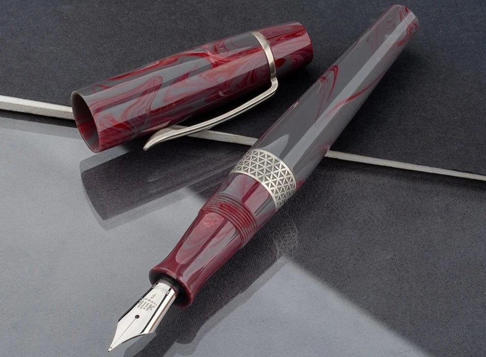 Premium Kilk Orient Fountain Pen - Elegant Red Ink Writing Instrument for Calligraphy, Journaling & Gifting - Perfect for Professionals, Students & Pen Enthusiasts