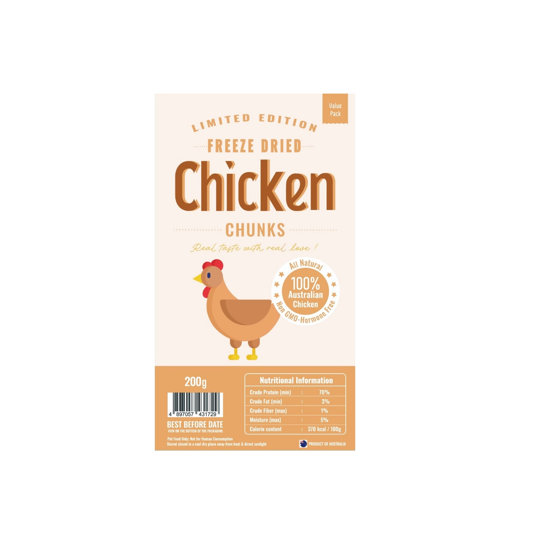 Premium Freeze Dried Chicken Breast Dog & Cat Treats - Grain-Free, All-Natural Protein Snacks for Training, Rewards, and Travel - Perfect for Puppies, Adult & Senior Pets