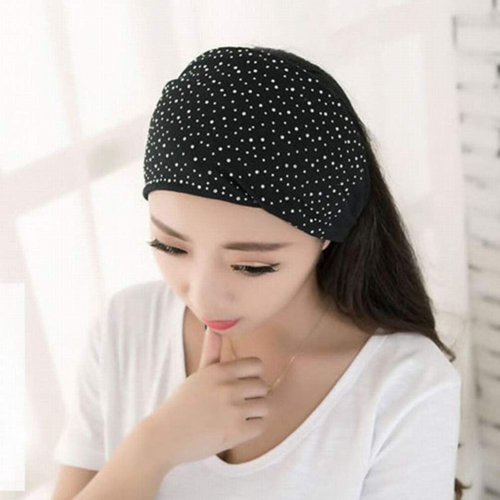 EXCEART 4 Pack Rhinestone Elastic Headbands for Women - Stretchable Cotton Hair Bands for Running, Workout, Yoga & Fashion Accessories | Perfect for Sports, Gym, Daily Wear and Special Occasions