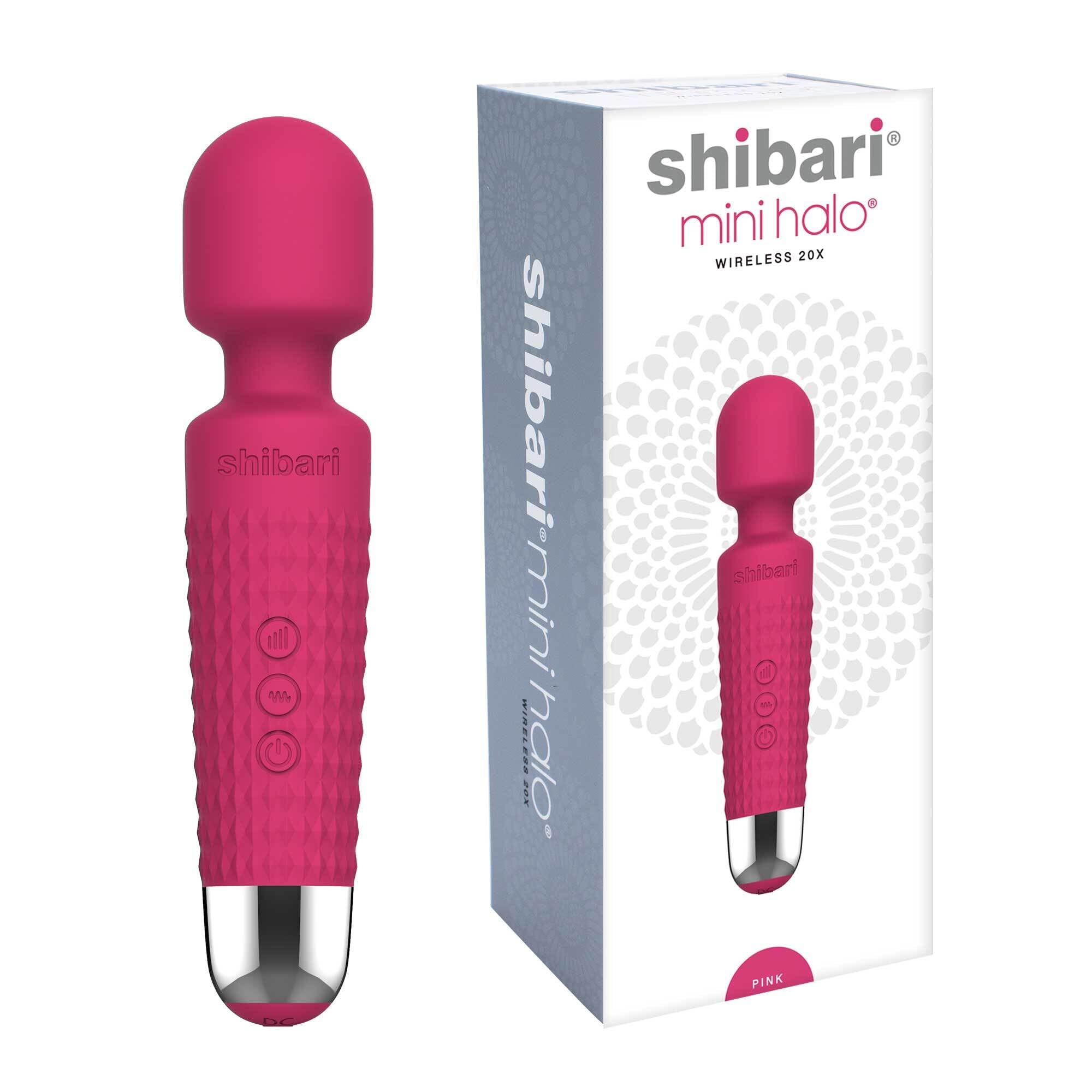 Shibari Mini Halo Vibrator - Powerful Cordless & Waterproof Wand Massager for Women, Quiet Clitoral Stimulator with 10 Vibration Modes - Perfect for Solo Play, Couples & Relaxation (Pink)