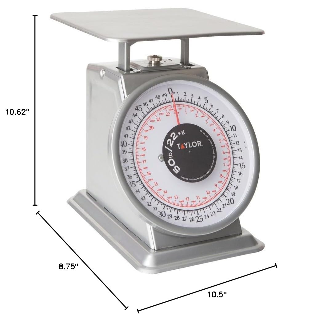 Heavy Duty Mechanical Scale with Stainless Steel Platform - Commercial & Industrial Use for Warehouses, Shipping, and Logistics