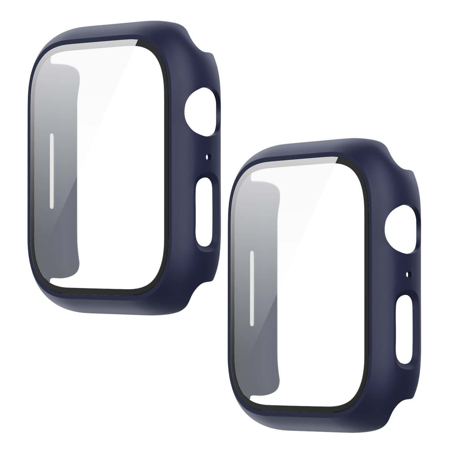 2 Pack Apple Watch Series 7 Case with Tempered Glass Screen Protector - Compatible with 41mm Model, Shockproof & Scratch Resistant Cover for Workout, Swimming & Outdoor Activities (Blue)