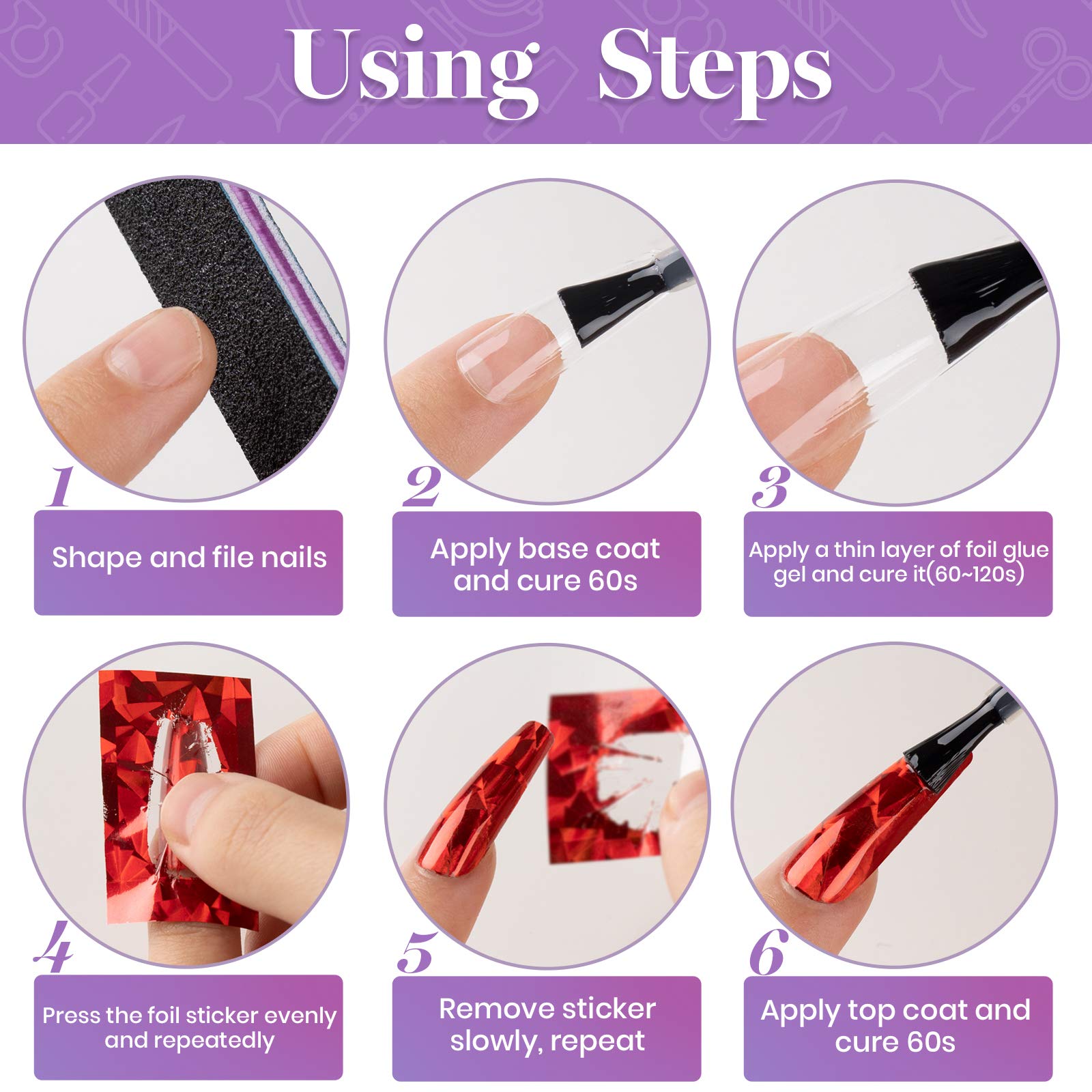 Beetles Nail Foil Glue Gel - 15ML Nail Art Transfer Adhesive for Foil Stickers & Manicure Designs | LED Lamp Required | Perfect for DIY Nail Art & Salon Professional Use