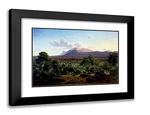 Black Modern Wood Frame with Double Matting