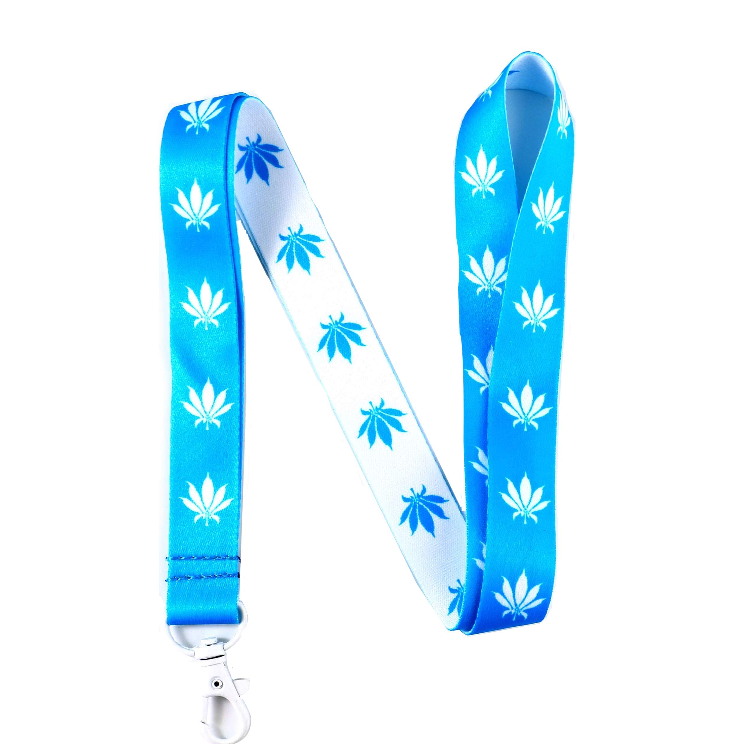 EASTEX Marijuana Leaf Lanyard Keychain - Weed Vape ID Holder for Keys & Badges - Adjustable Keychain for Men & Women - Perfect for Work, Festivals & Cannabis Events
