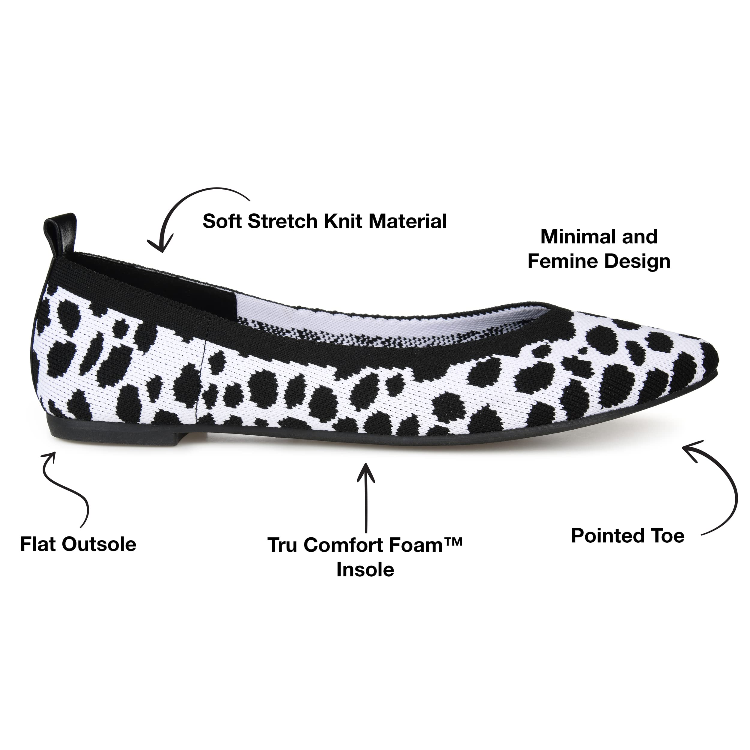 Journee Collection Women's Flats - Comfortable Ballet Shoes for Work & Casual Wear | Slip-On Loafers for Office, Travel & Everyday Use