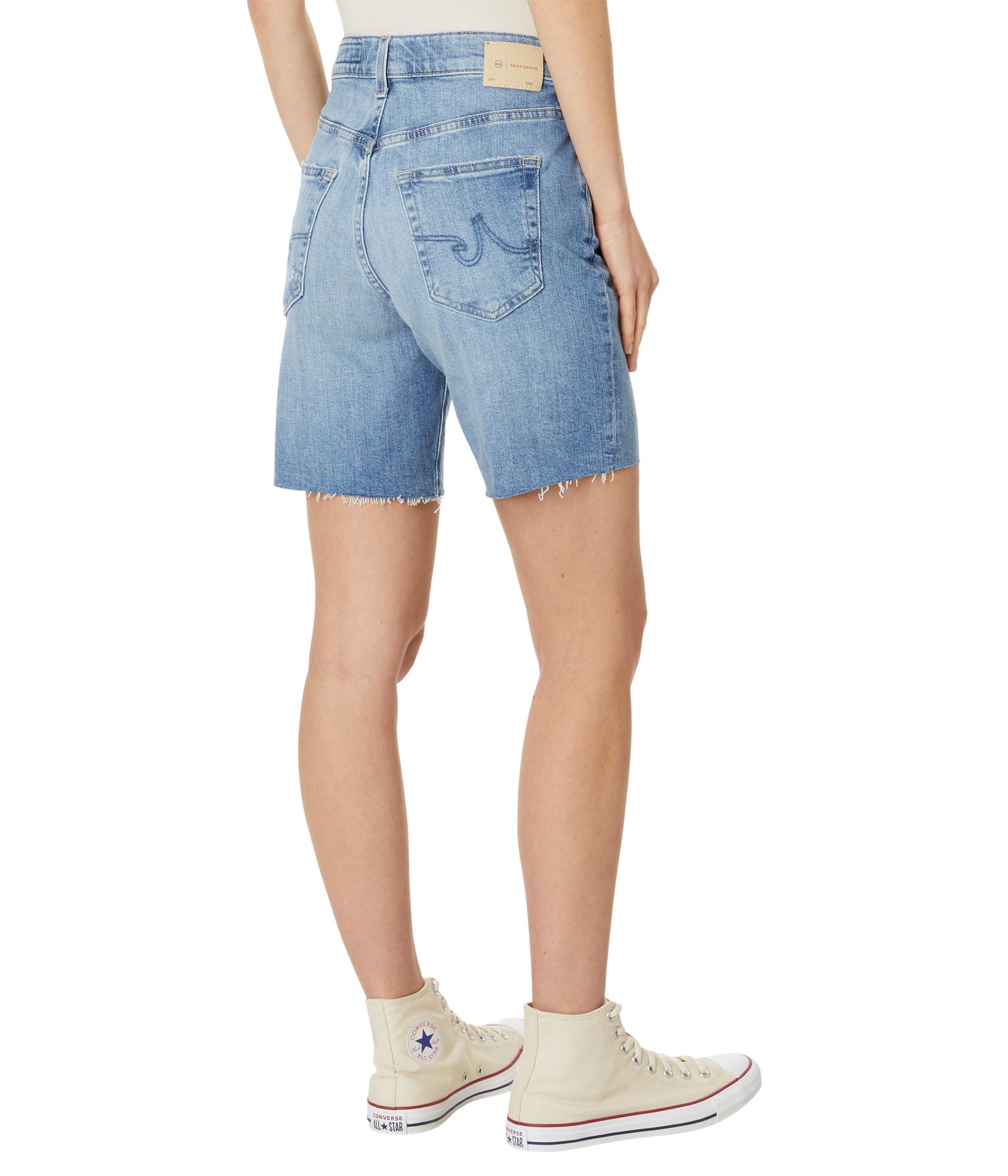 AG Women's Ex-Boyfriend High Rise Slouchy Shorts - 22 Years Palma 25 Long | Casual Summer Shorts for Women | Perfect for Beach, Vacation & Everyday Wear
