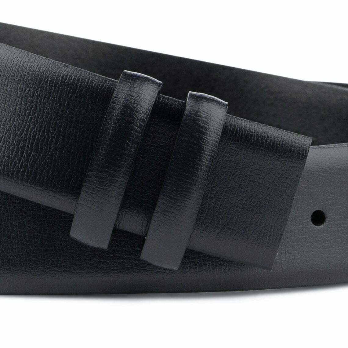 Genuine Leather Montblanc Belt Strap 35mm - Navy Blue Buckle-Free Belt for Men | Perfect for Business, Casual & Formal Wear
