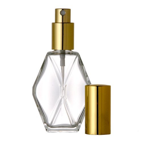 Premium Diamond Spray Bottle Set - 24 Pack 2 oz Gold Refillable Fine Mist Perfume Atomizer for Essential Oils, Cologne & Aromatherapy | Travel, Home Scenting & Gift Giving