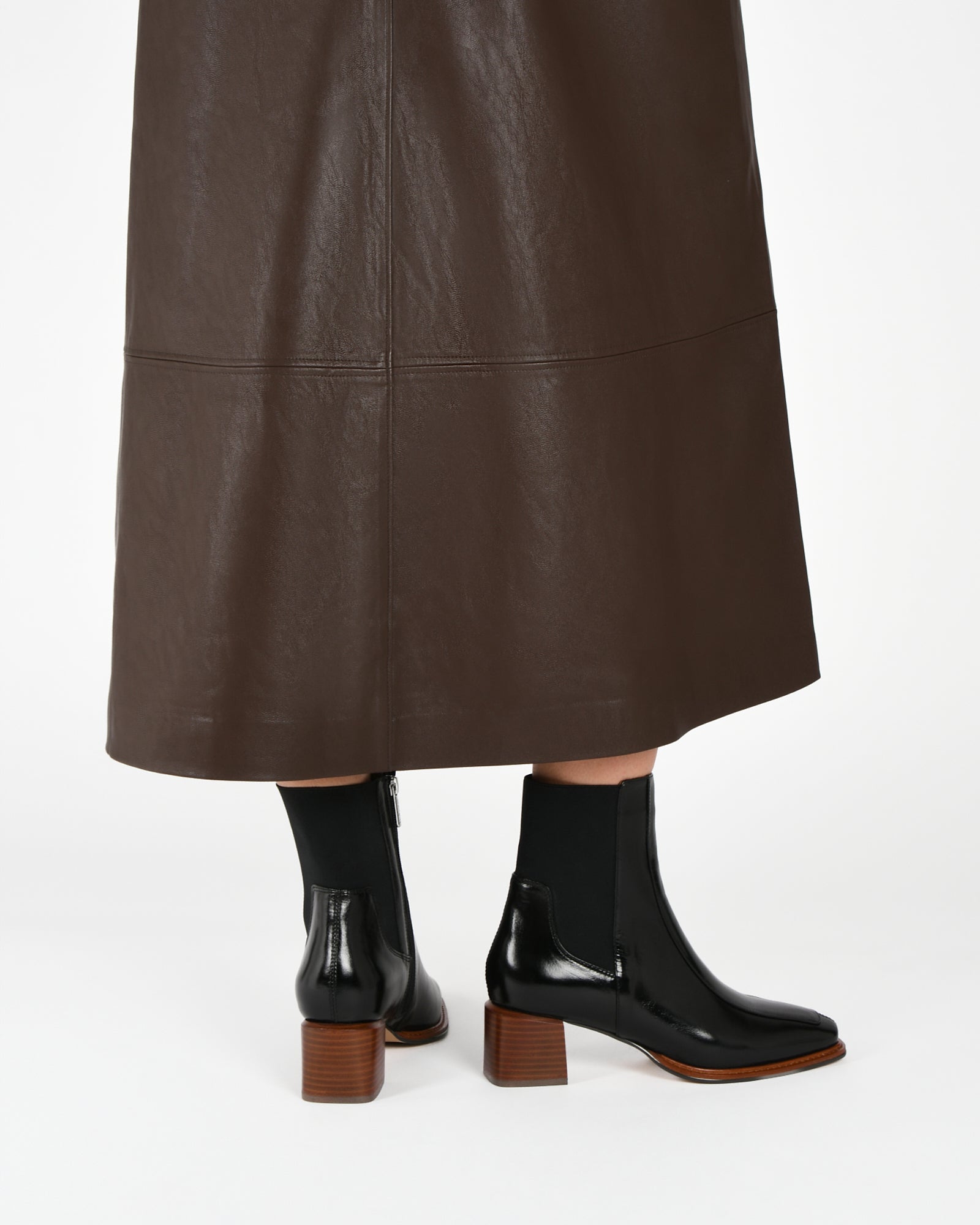DARLA Black Leather Mid Ankle Boots for Women - Stylish & Comfortable Footwear for Casual Outings, Work & Fall Fashion