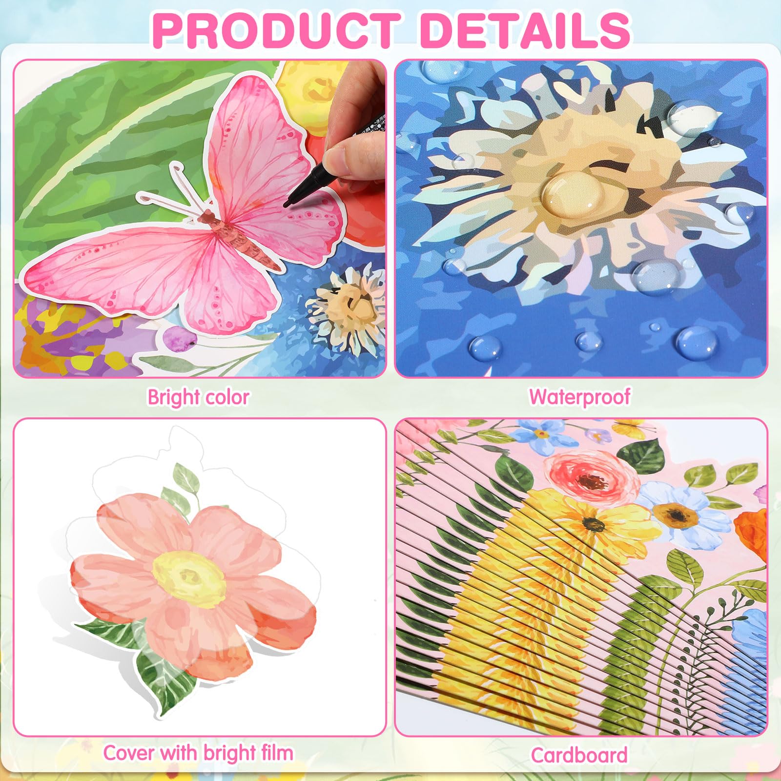 Floral Butterfly Bulletin Board Decor Set - Classroom Reading & Back to School Wall Decorations, Office Party Cutouts, Spring Themed Paper Butterflies for Teachers | Perfect for Classroom Displays, Library Decor, Spring Parties & Homeschooling Walls