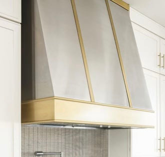 Custom Stainless Steel Sloped Range Hood H11 - Handcrafted Kitchen Vent Hood for Kelsey | Modern Ventilation for Home & Restaurant Kitchens