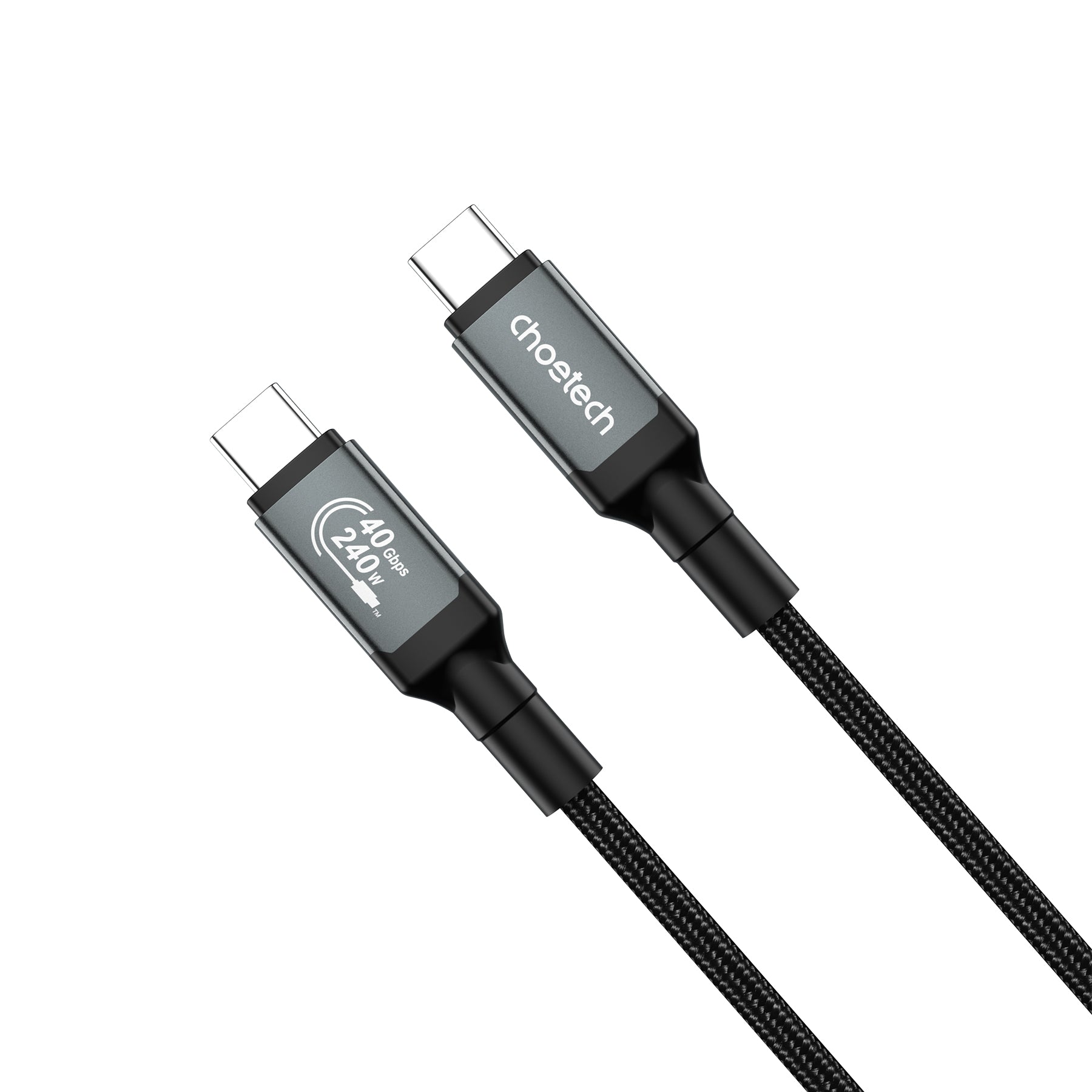 CHOETECH 240W USB C to USB C Cable 8K 60Hz Fast Charging & 4K Video Grey - Perfect for MacBook Pro, iPad Pro, and Gaming Laptops