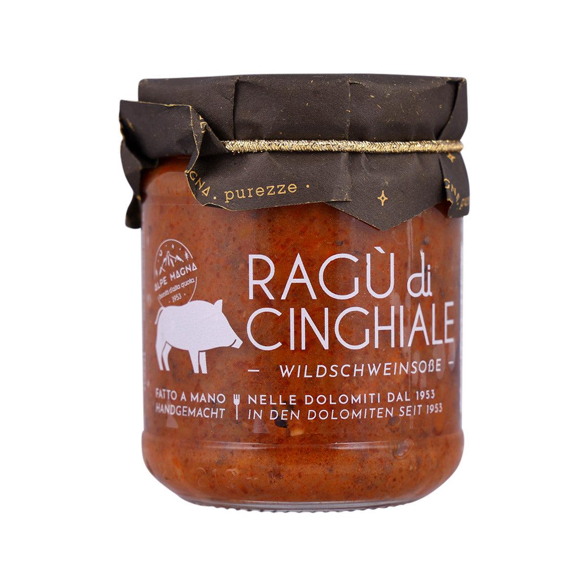 ALPE MAGNA Wild Boar Meat Sauce (190g) - Premium Italian Pasta Sauce for Gourmet Cooking, Perfect for Spaghetti, Lasagna & Meat Dishes