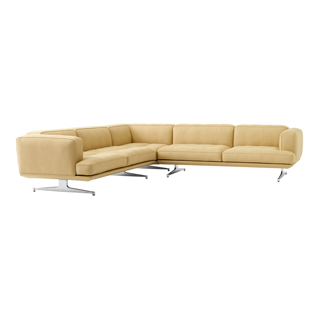 Inland AV41 Corner Sofa - Modern L-Shaped Sectional Couch for Living Room, Home Theater & Small Spaces | Comfortable Fabric Upholstery, Sturdy Frame & Easy Assembly