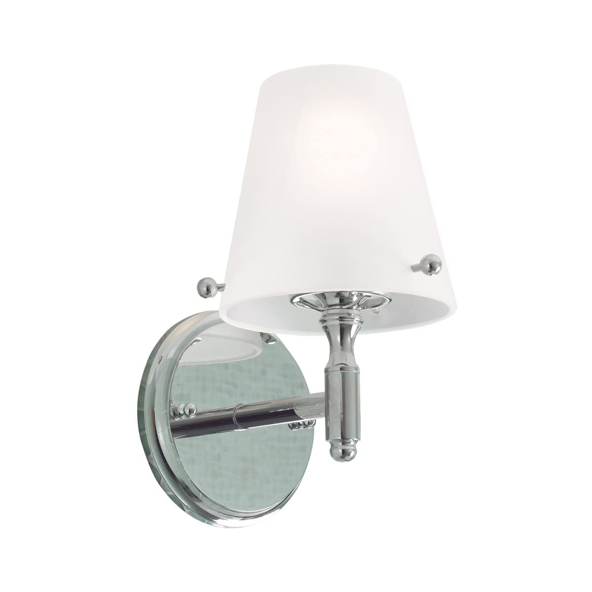 Norwell Lighting 8001-PN-FR Arlington 1 Light 6 Inch Polished Nickel Wall Sconce - Modern Wall Light Fixture for Bedroom, Living Room & Hallway Lighting