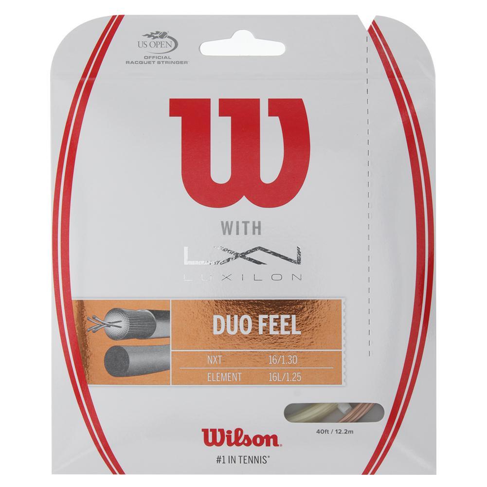 Duo Feel Element 125 & NXT 16 Tennis String - Premium Hybrid Tennis Racket Strings for Power & Control - Perfect for Competitive Play & Tournament Matches