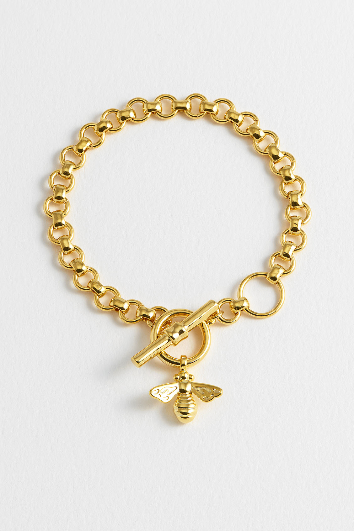 Bumble Bee T Bar Bracelet for Women - Elegant Gold Bee Charm Adjustable Bangle - Perfect for Casual Wear, Parties & Gifts