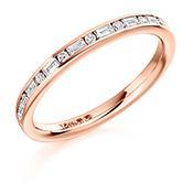 0.30ct Diamond Channel Set Mixed Cut 1/2 Eternity Wedding Band - Perfect for Anniversary Gifts & Bridal Jewelry