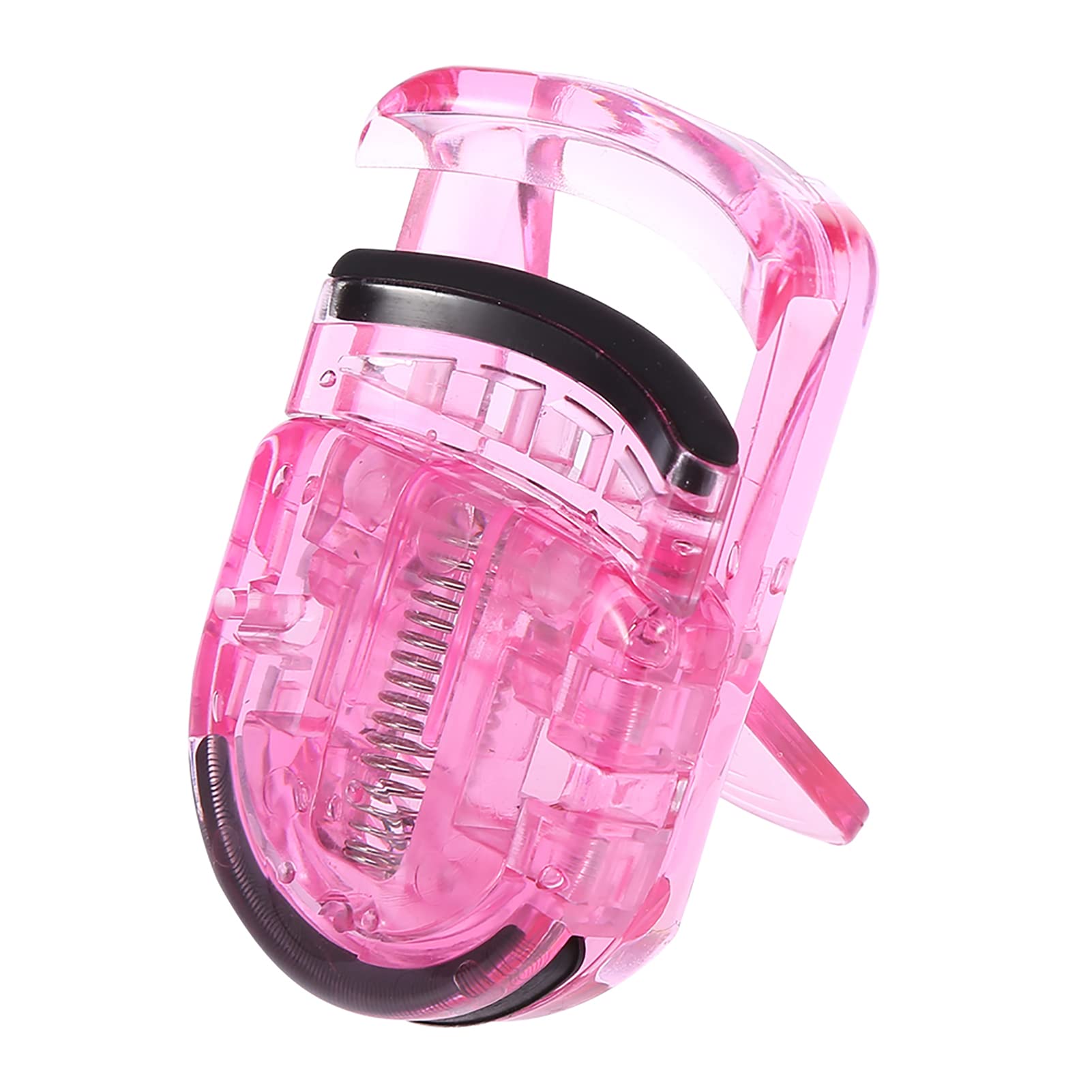 Mini Portable Eyelash Curler Clip - Rubber Pad Eyelash Curler for Perfect Curls, Pink Makeup Tool for Home & Travel Use